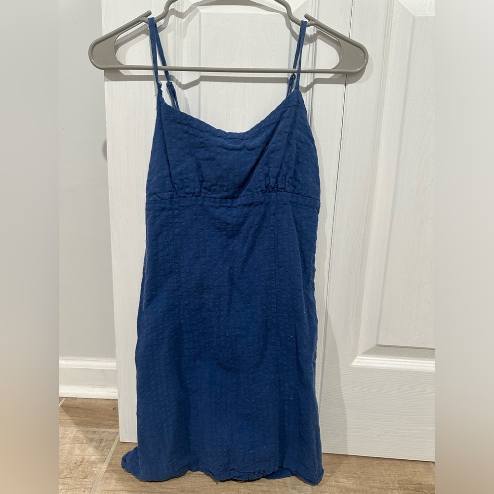 Navy Blue Spaghetti Strap Dress